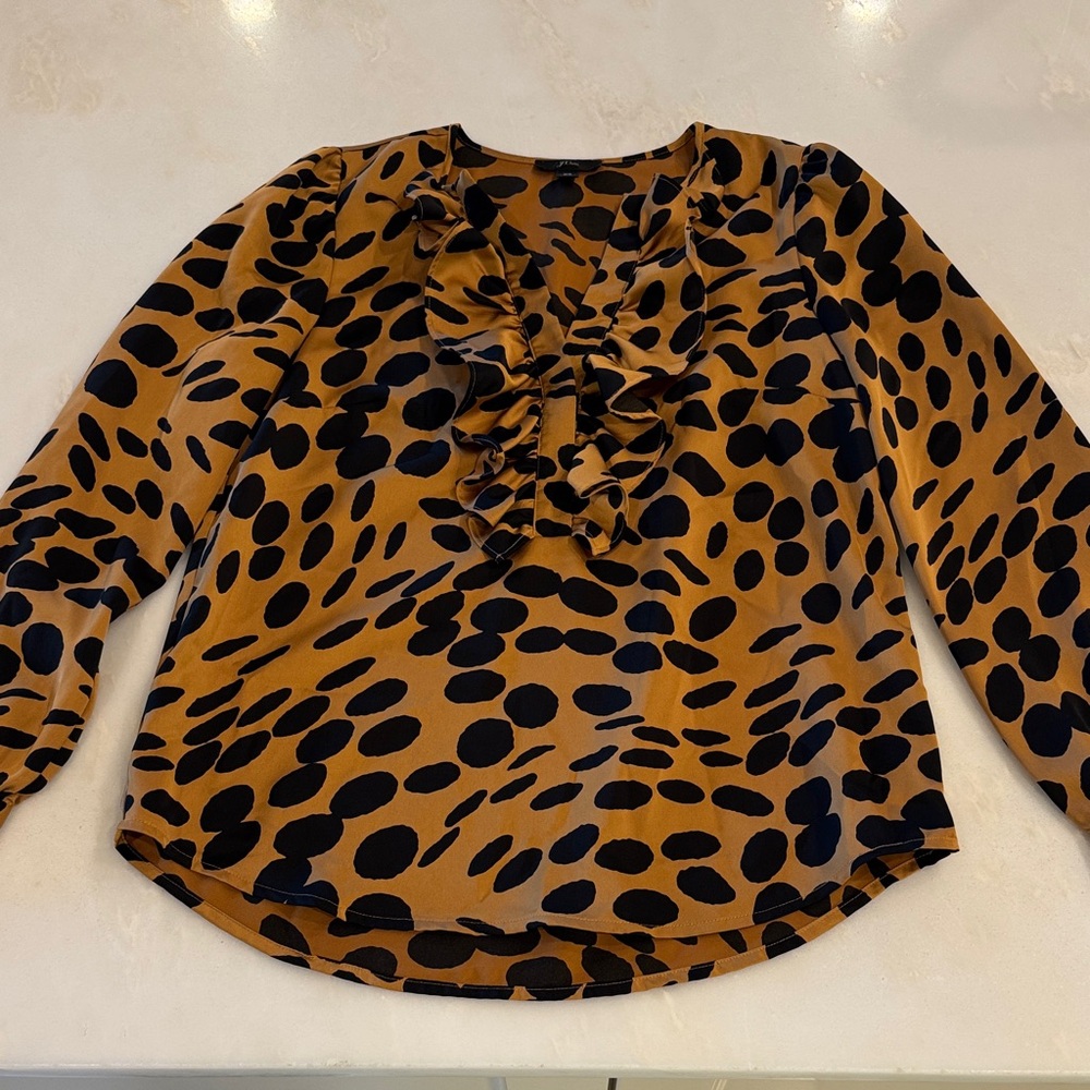 J. Crew Leopard Print Blouse